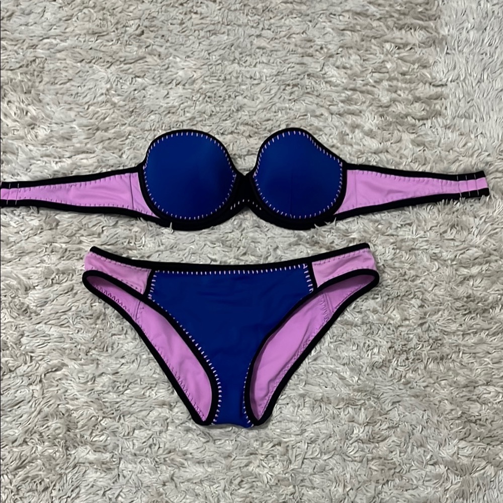 Victoria's Secret Blue and Pink Bikini Set